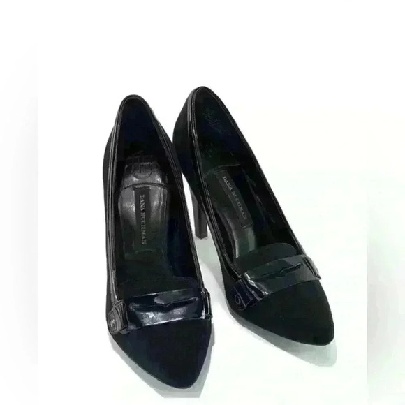 Dana Buchman Shoes - Dana Buchman Black Patent & Suede Leather Oxford Pumps Heels Shoes Womens 7.5